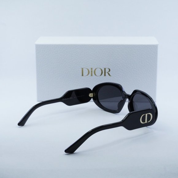 FINAL PRICE NEW DIOR DiorBobby R2U 10A0 SHINY BLACK / SMOKE SUNGLASSES - Picture 11 of 12